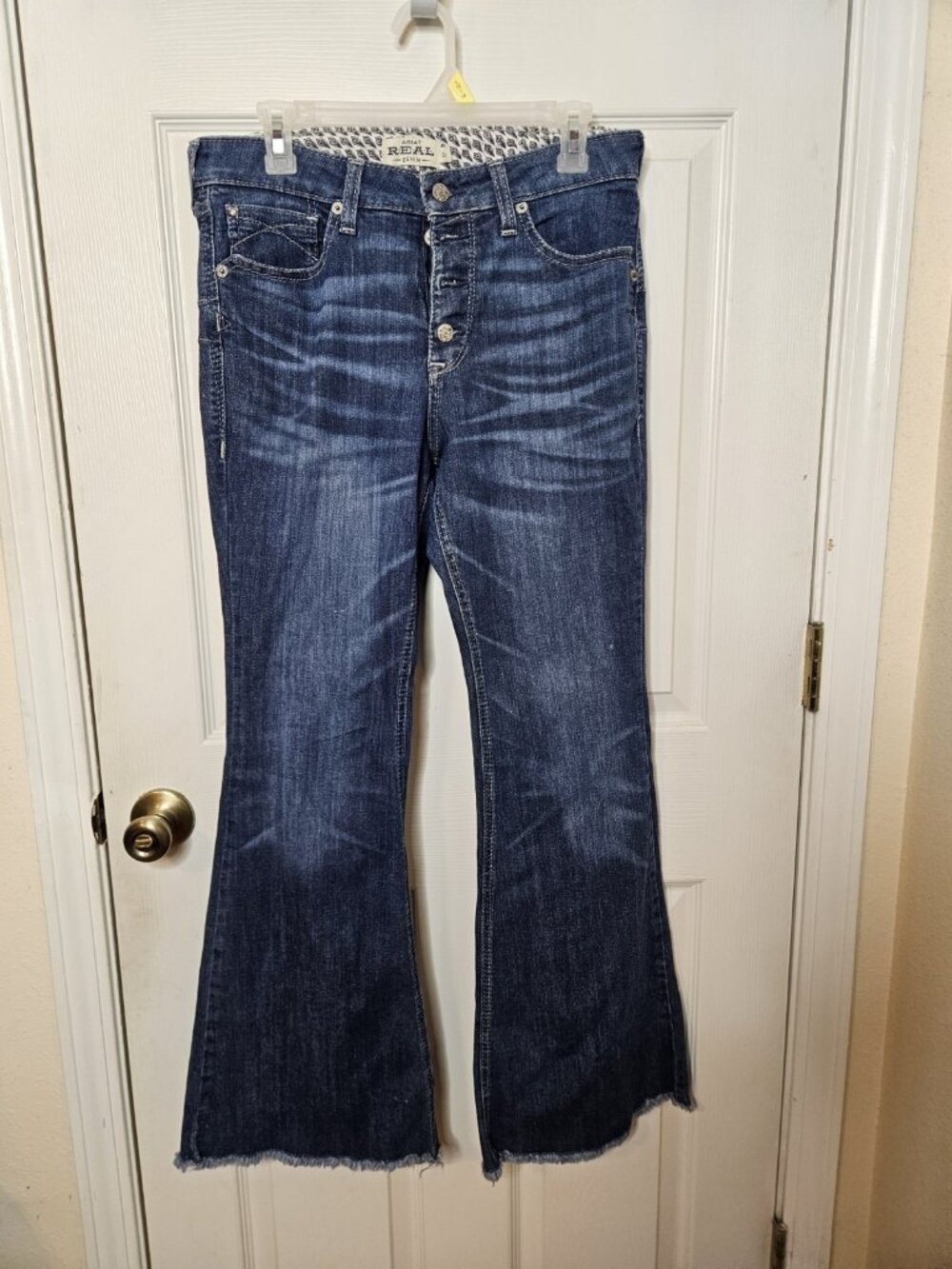 Ariat real denim Womens Blue  jeans Size 30s  30x30 Flare Denim